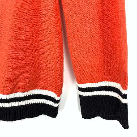 SOLD  Twenty One Pilots Red Orange Cardigan Sweater Juniors L - Picture 5 of 8